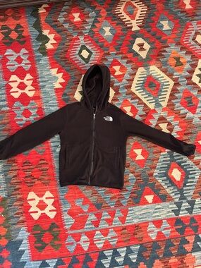 The North Face Kids Black Full-Zip fleece Hoodie